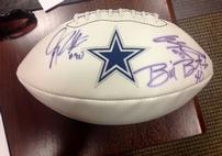 Signed Dallas Cowboys Legends Football 202//142